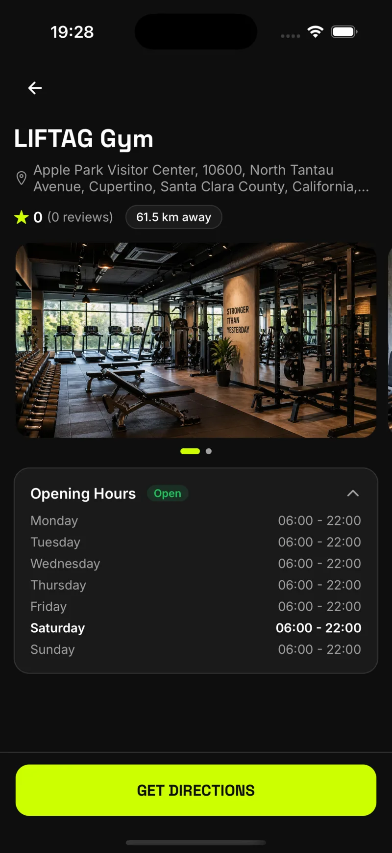 LIFTAG screen
